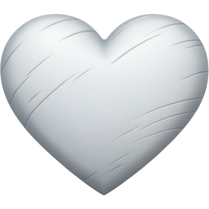 white heart with scratches emoji
