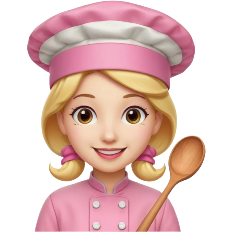 Pink chef hat princess peach emoji