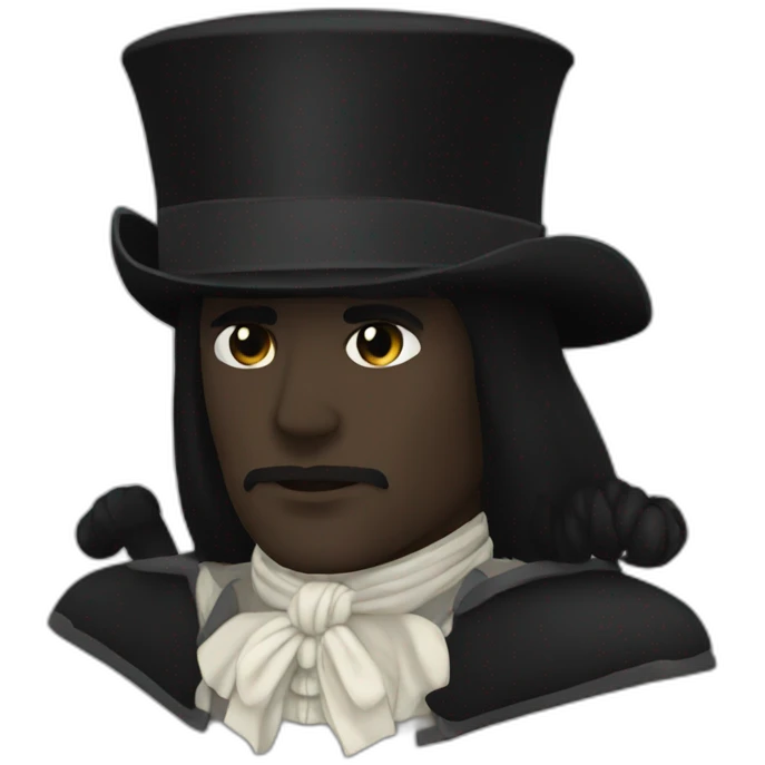 Chevalier noir noir emoji