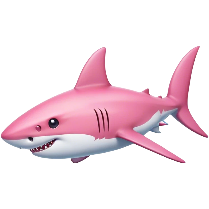 Pink shark emoji
