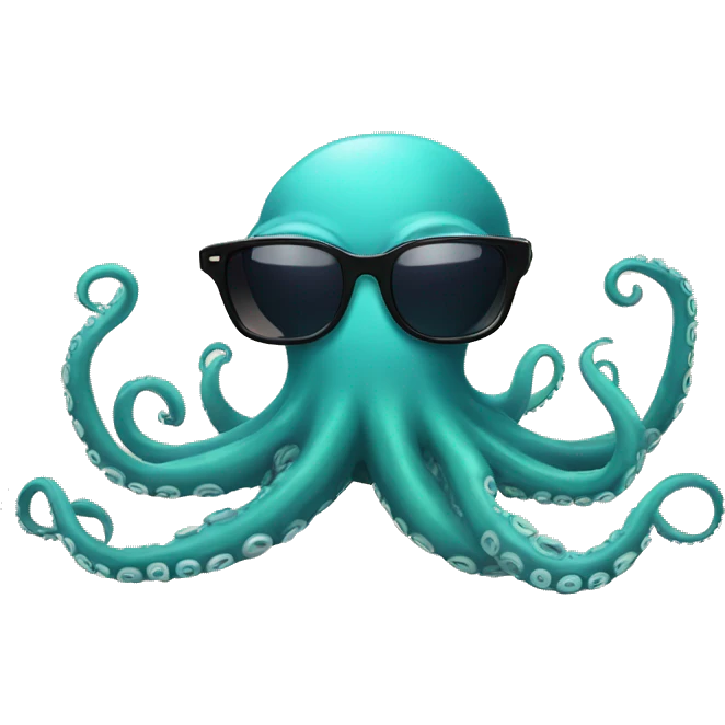 Octopus with arms and sunglasses emoji
