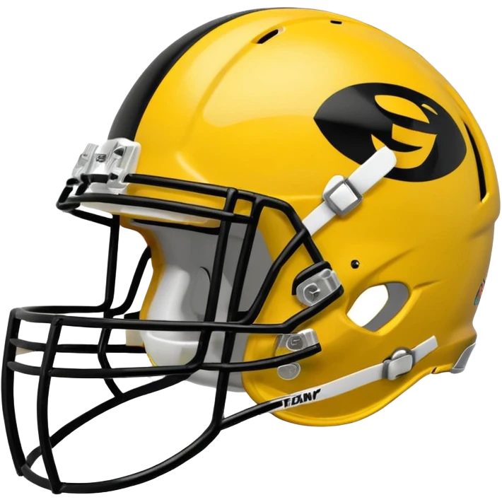 College football player helmet in yellow color emoji