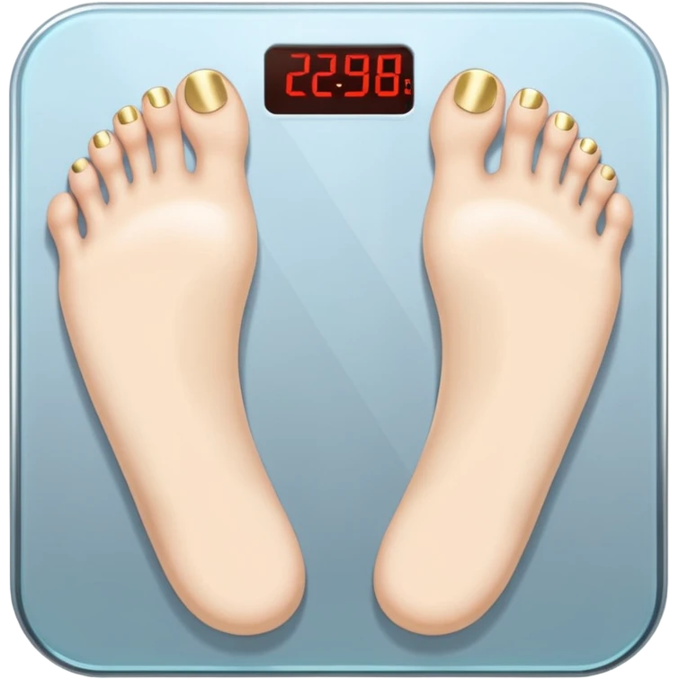 feet on digital scales emoji