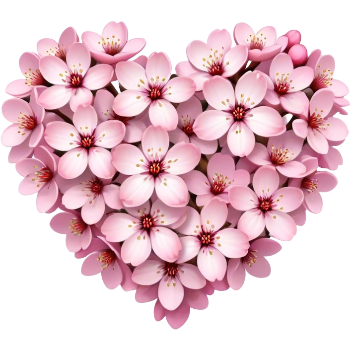 Cherry Blossom Heart emoji