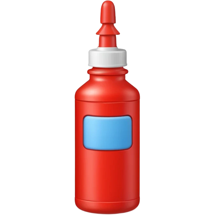 red glue bottle emoji