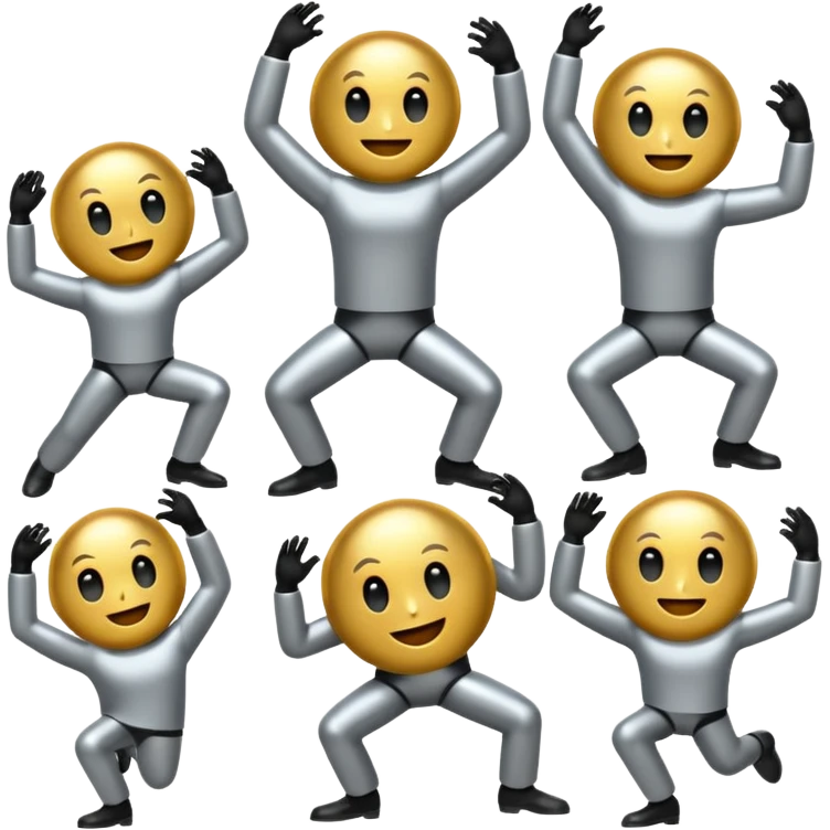 Создай картинку где металы тонцуют emoji