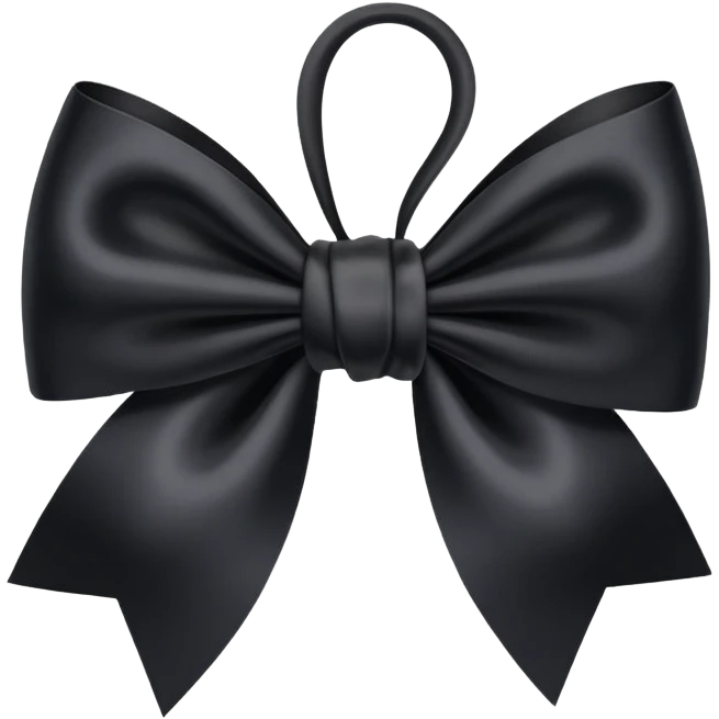 Black bow emoji