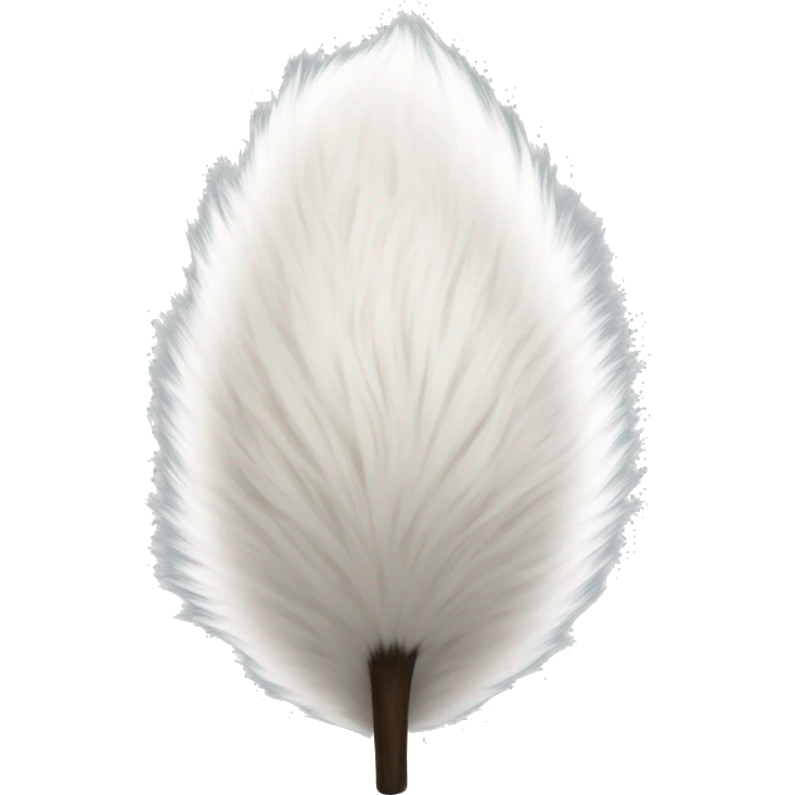white fox fur tail emoji