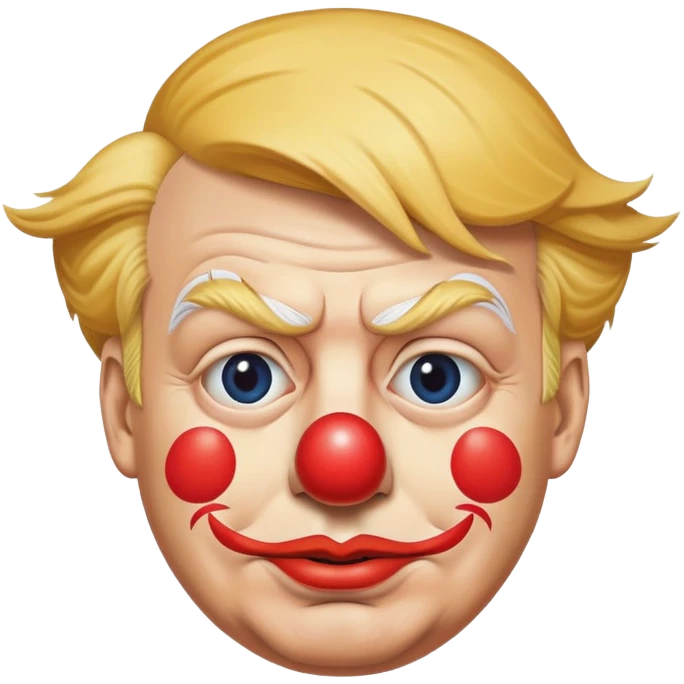 Trump with clown nose  emoji