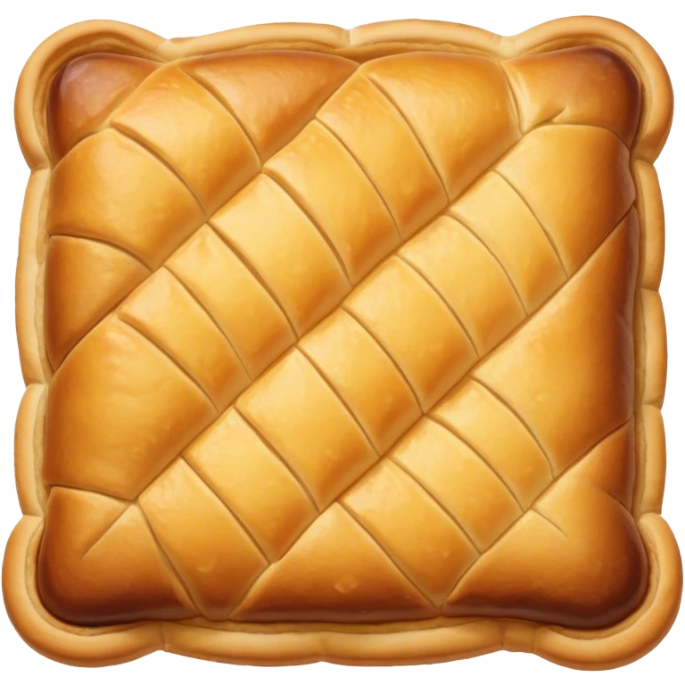 Piece of crusted pastry emoji
