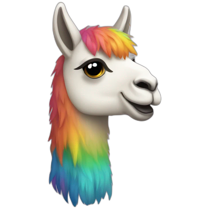 Rainbow llama emoji