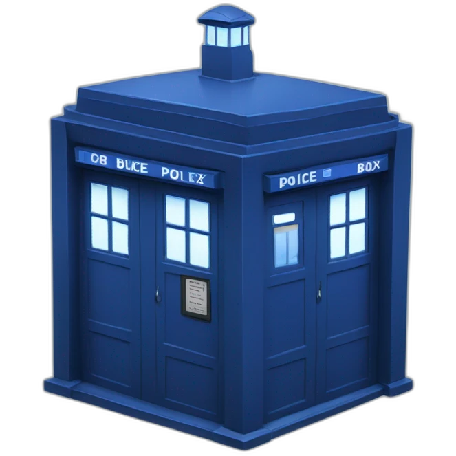 Blue police box emoji