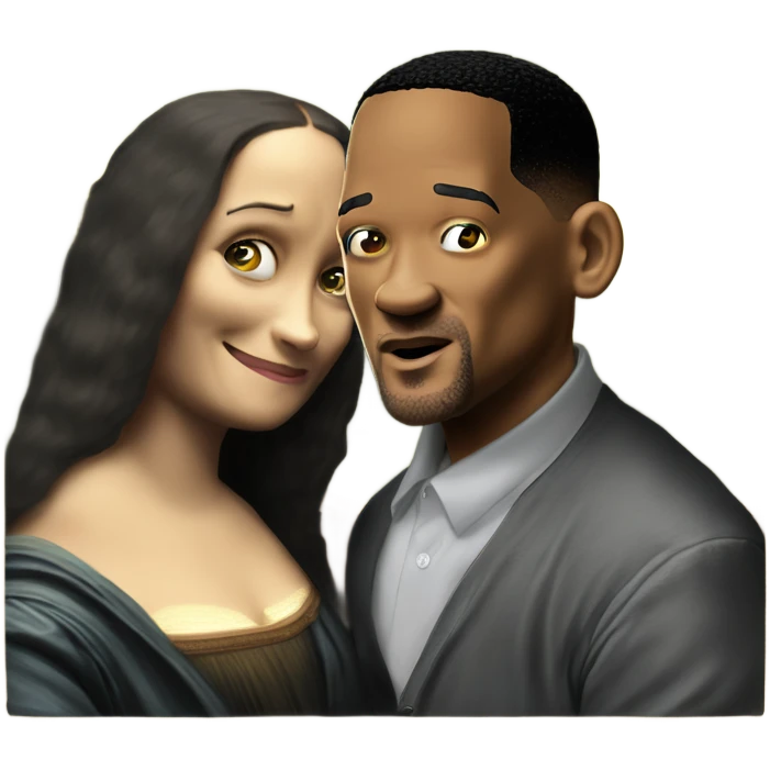 Will smith slapping mona lisa emoji