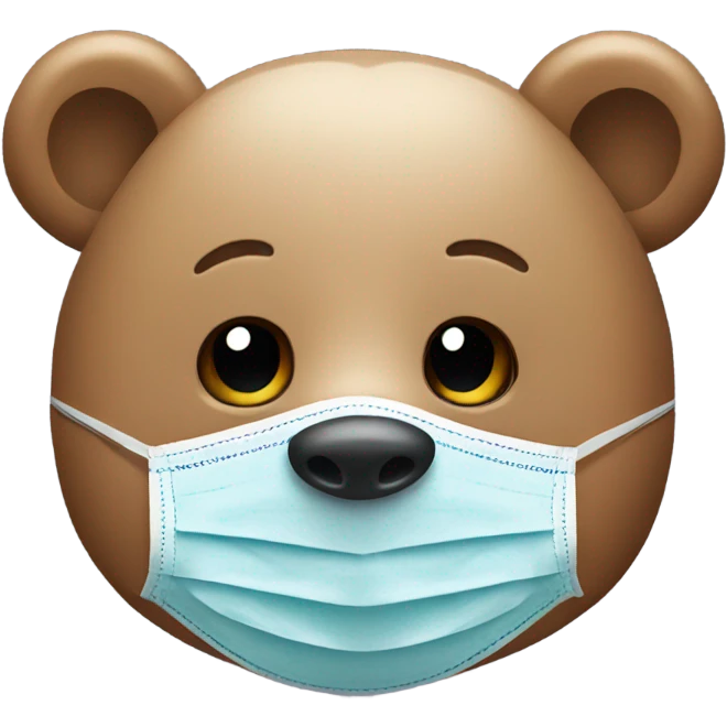 Bear with a face mask emoji