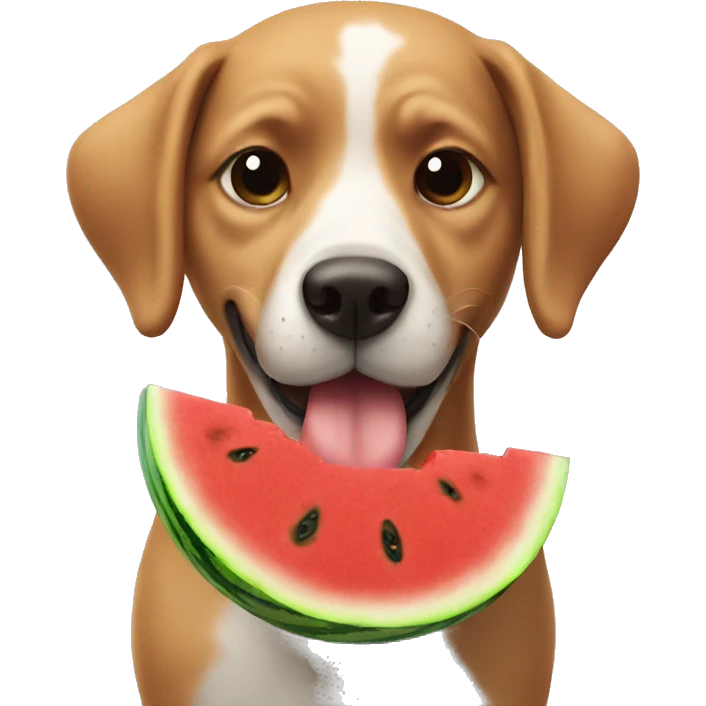 Dog with a watermelon  emoji