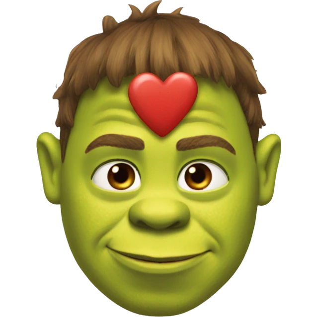 Shrek with heart  emoji