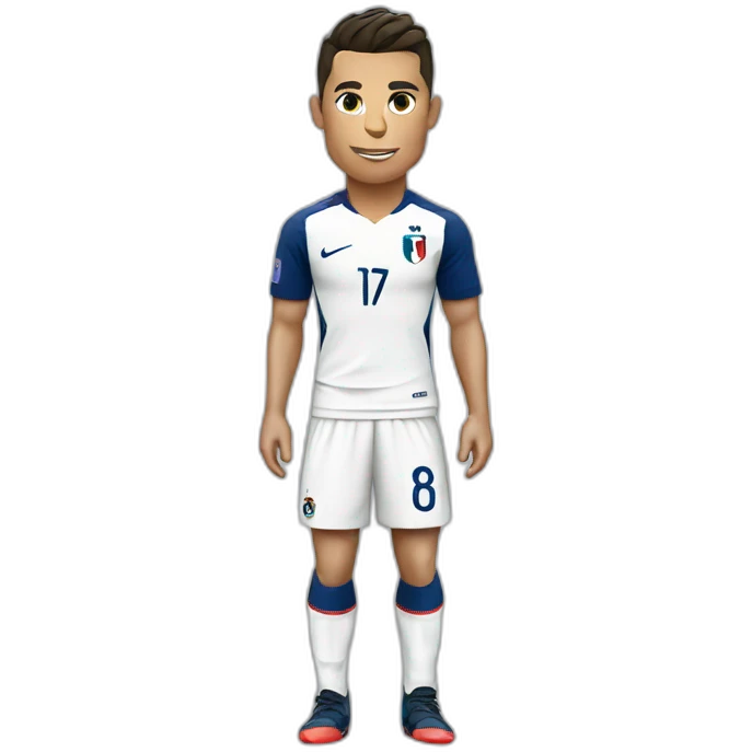 Cristiano Ronaldo com a camisa da França emoji