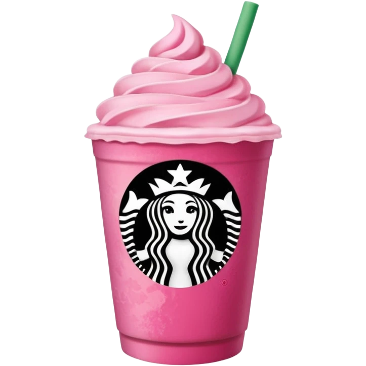 Starbucks pink matcha emoji