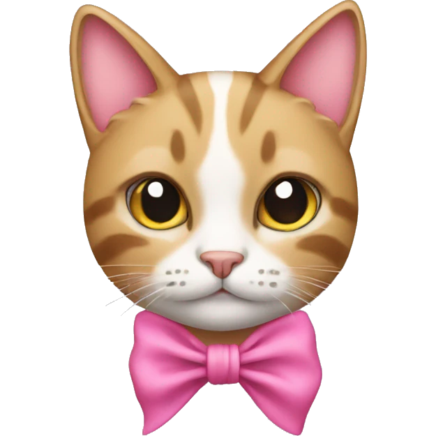 cat with a pink bow  emoji