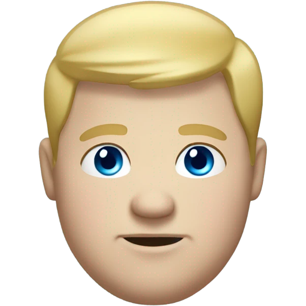 fat guy with short blonde hair and blue eyes emoji