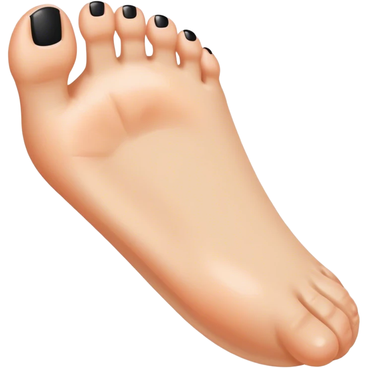 a foot toes with black toenail emoji