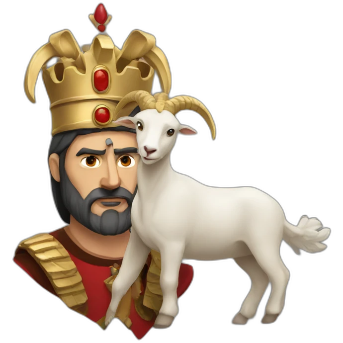 Skanderbeg with his goat crown emoji