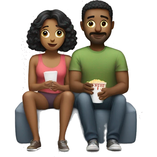 Couple watching Netflix  emoji