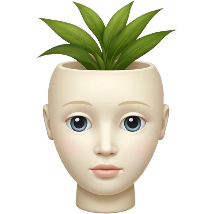 Vase human head  emoji