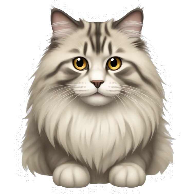 A color point Siberian forest cat that is medium fluff emoji