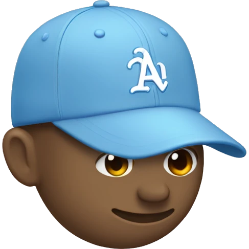pastel blue mlb cap emoji
