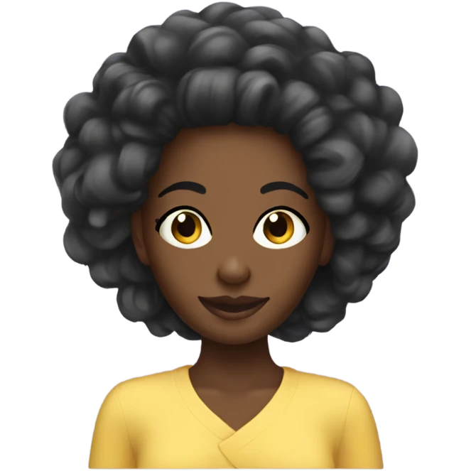 Black girl getting hair done  emoji