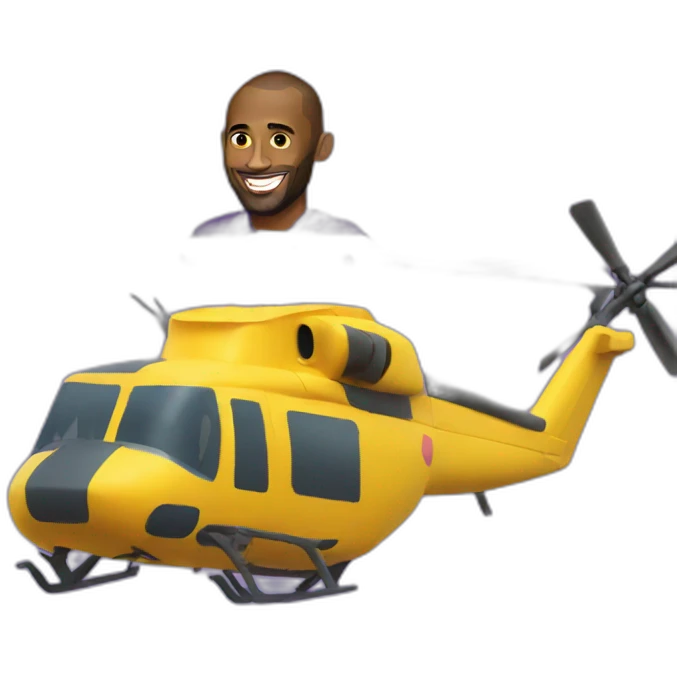 kobe bryant in a helicopter emoji