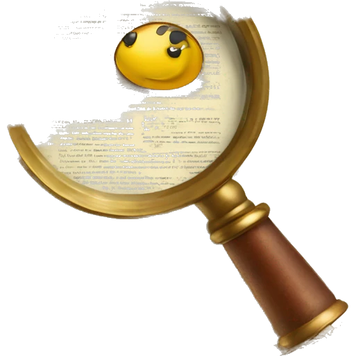 vintage book with magnifying glass emoji