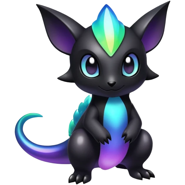  Iridescent gradient black dark fakemon-creature  emoji