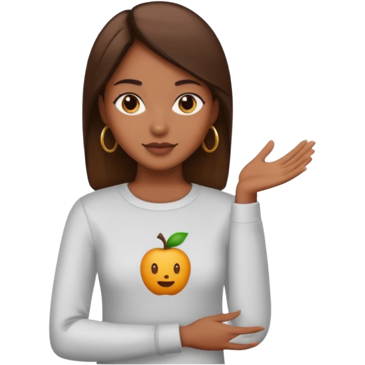 create an emoji, in color brown long sleeves, for women, no human emoji