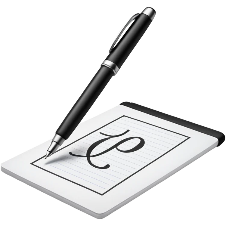 pen signing initials JMP emoji