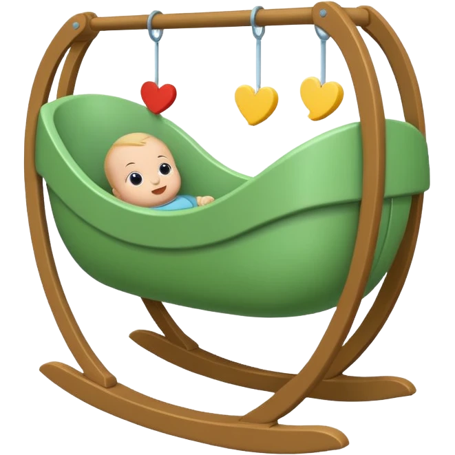 baby cradle green  emoji