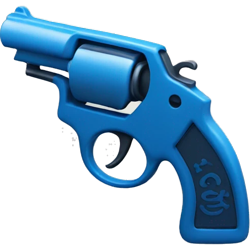 blue money gun emoji
