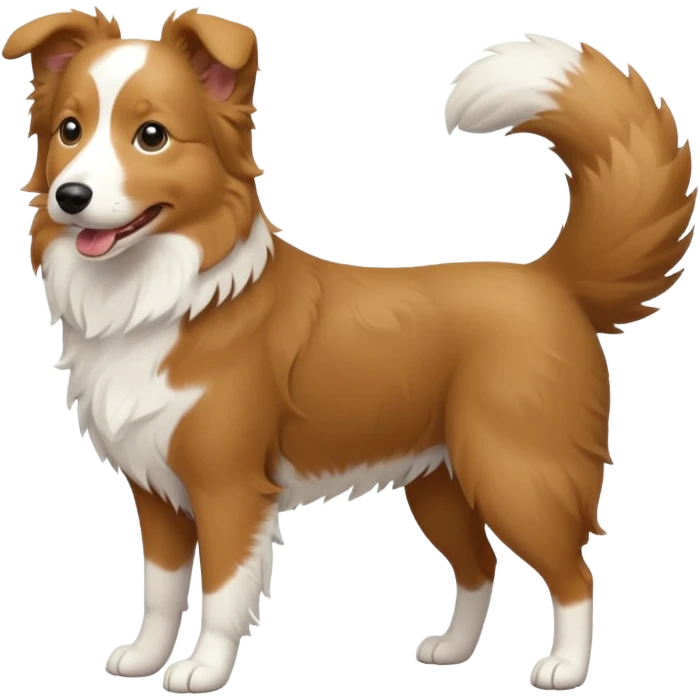 Tan Border Collie tail emoji