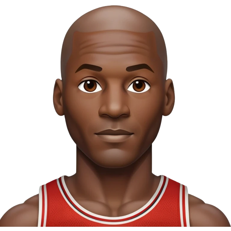 Michael Jordan with detailed facial features, upper body from waist up emoji
