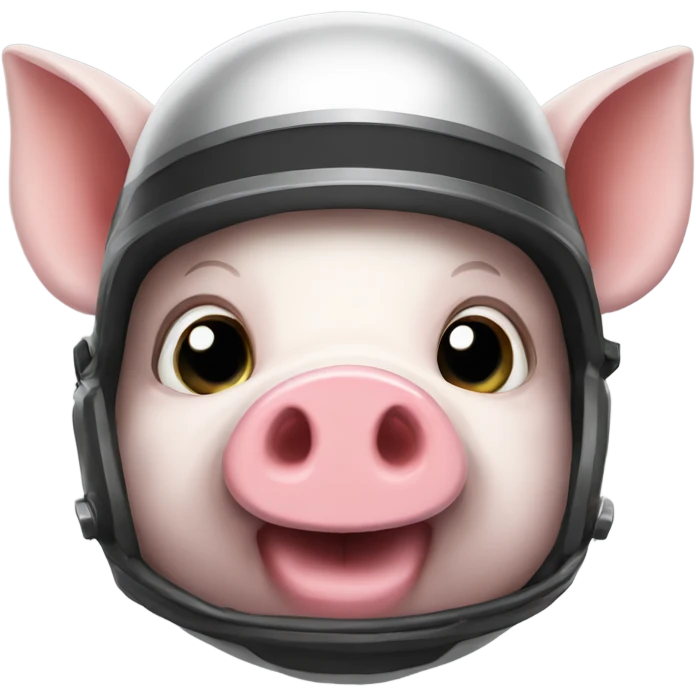 piggy in a helmet emoji