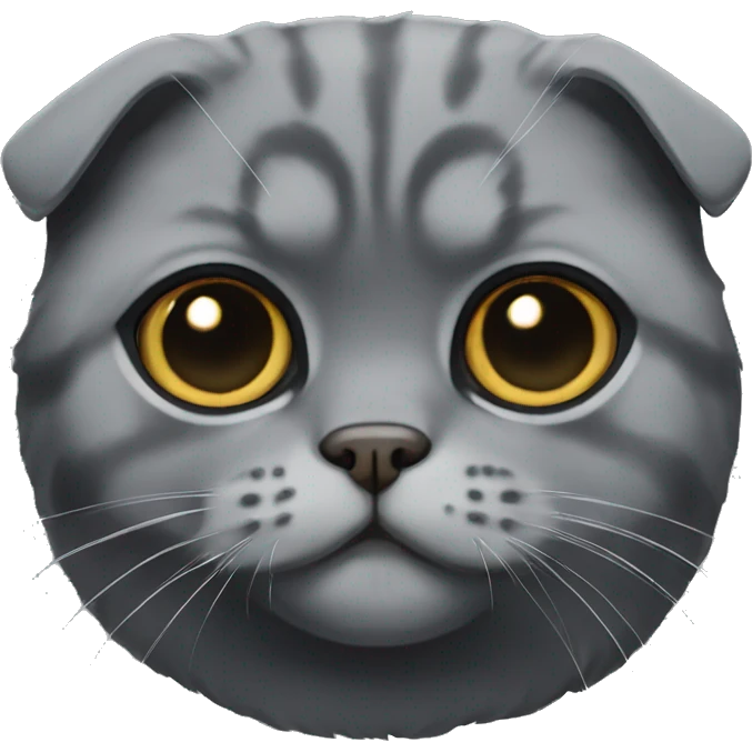 dark grey scottish fold emoji