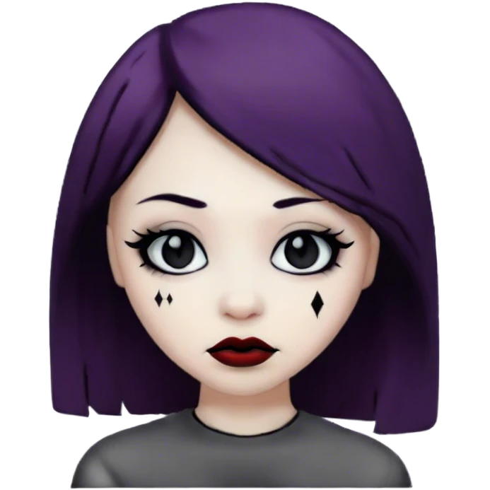 Emo girl makeup emoji