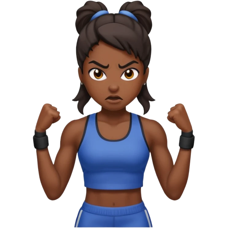 female gym trainer angry emoji