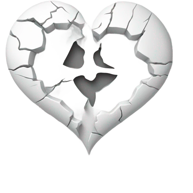 Broken heart white  emoji