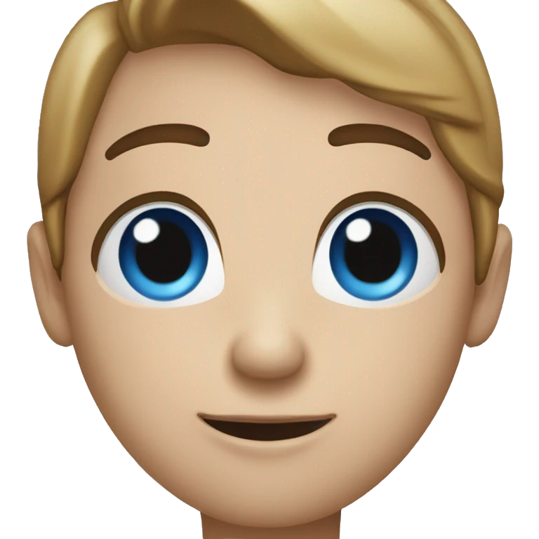 Una cara decepcionada con un corazón azul emoji