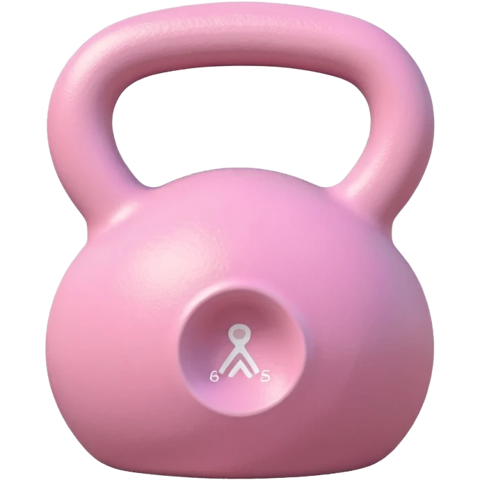Pastel pink kettlebells in different sizes, minimal composition emoji