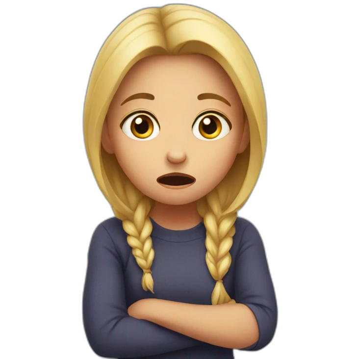 scared girl emoji