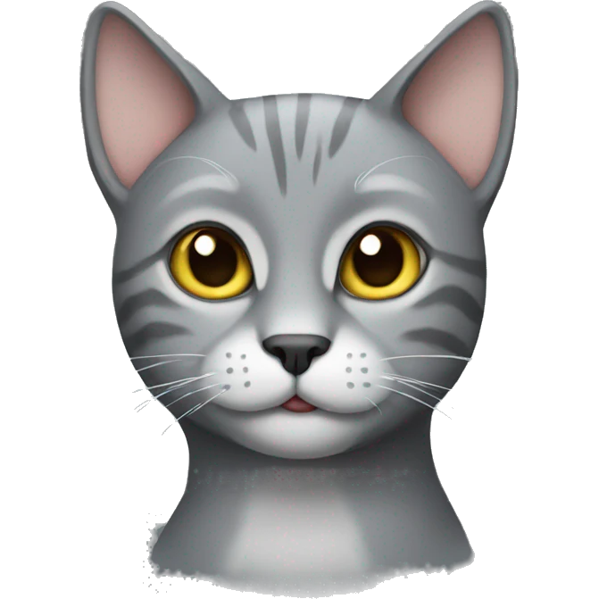 Grey cat emoji