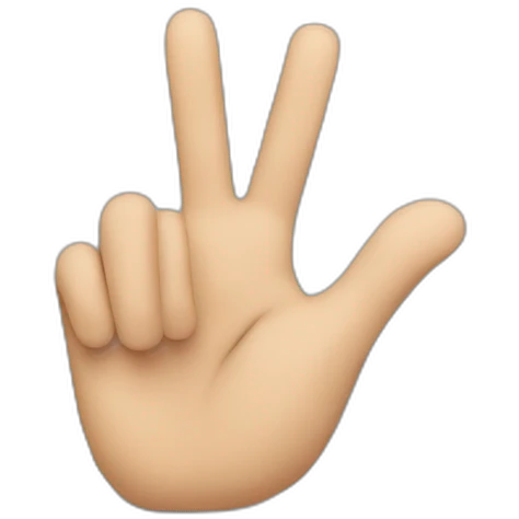 Closed hand waving bye emoji with thumb close to fingers emoji